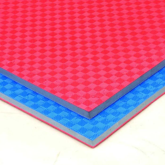 Настилка Татами – 100×100×2,5 см Синьо-Червено, Настилки