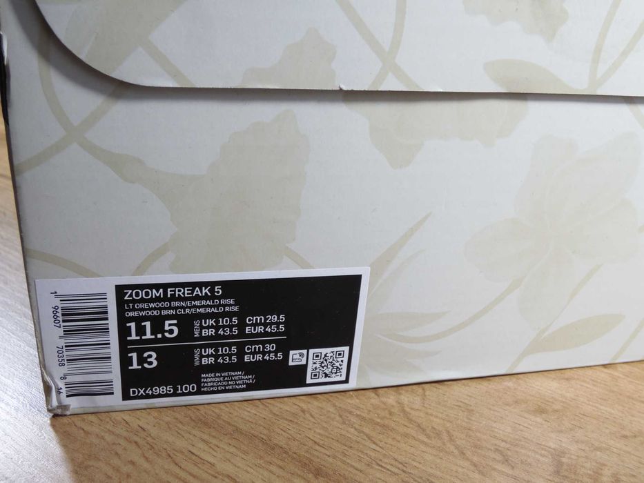 Nike Zoom Freak 5 "Five The Hard Way" - 45,5 номер Оригинални!