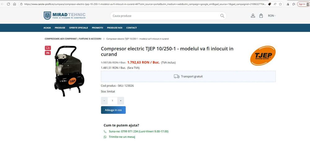 Compresor Tjep 6/245 Danemarca