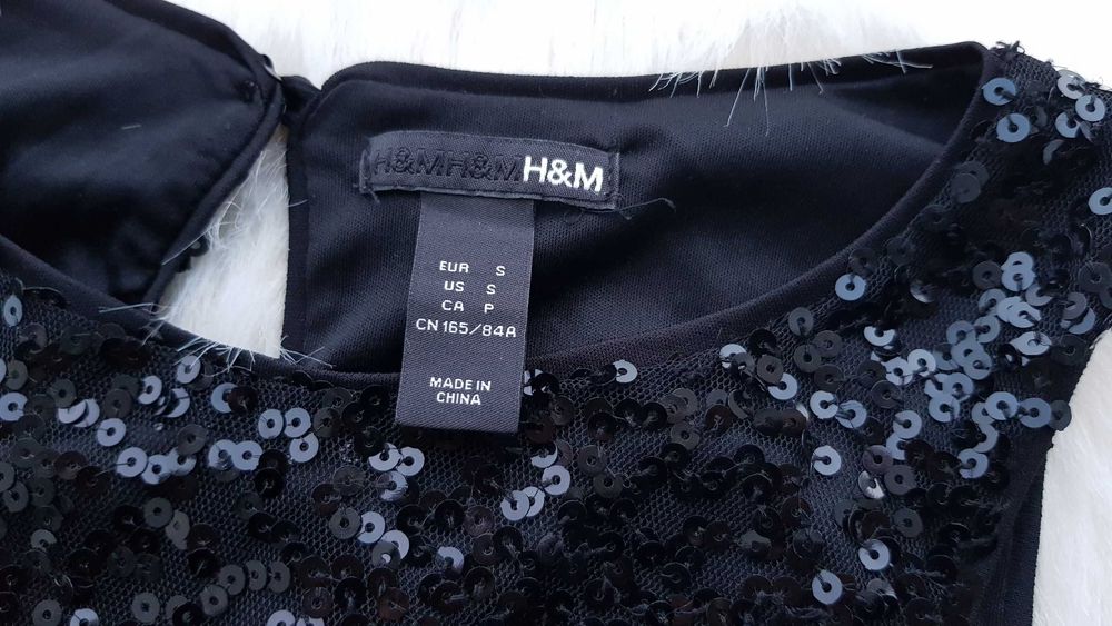 Дамска рокля с паети H&M размер S
