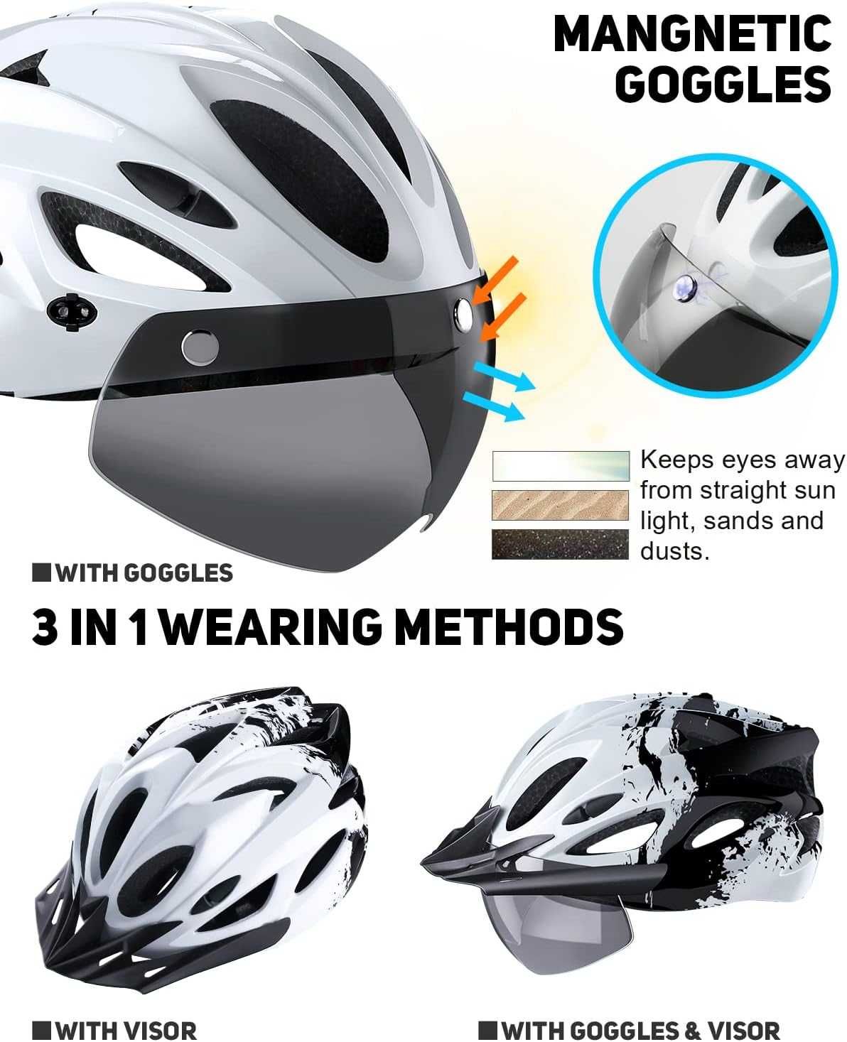 Casca protectie cu ochelari Helmet pentru Trotineta sau Bicicleta