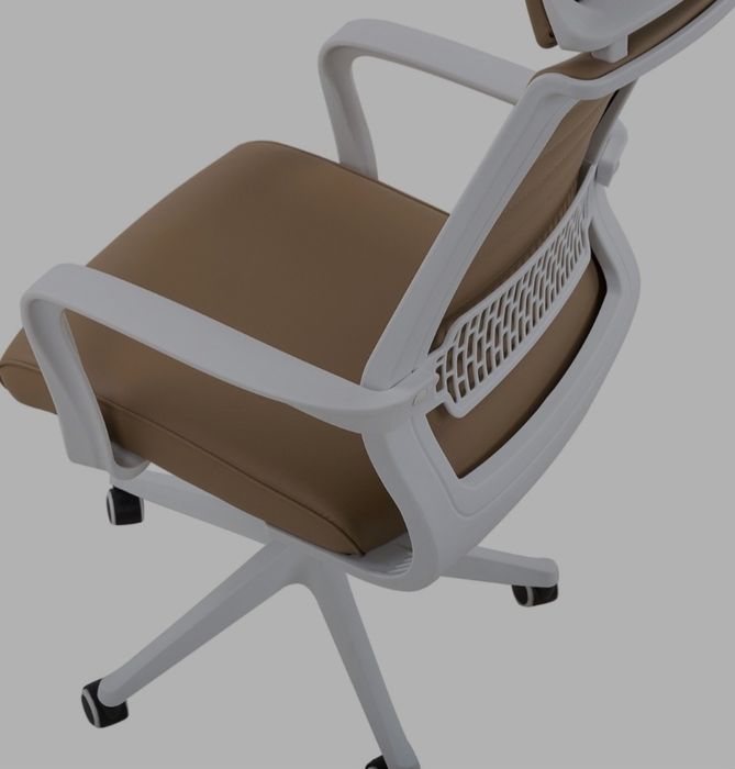 NOU Scaun ergonomic pentru birou "LEATHER", maro