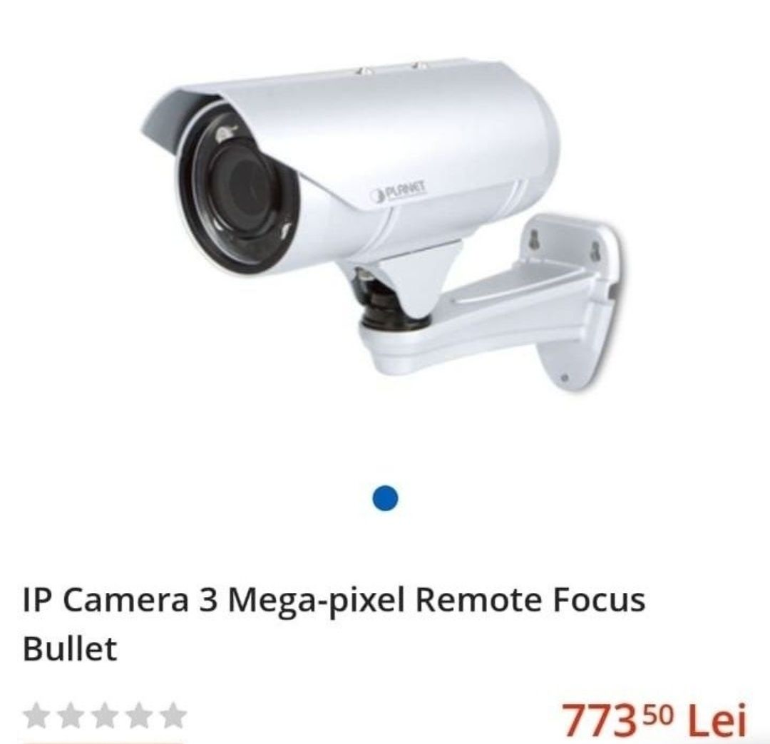 IP Camera 3 Mega-pixel Remote Focus Bullet nouă nefolosita