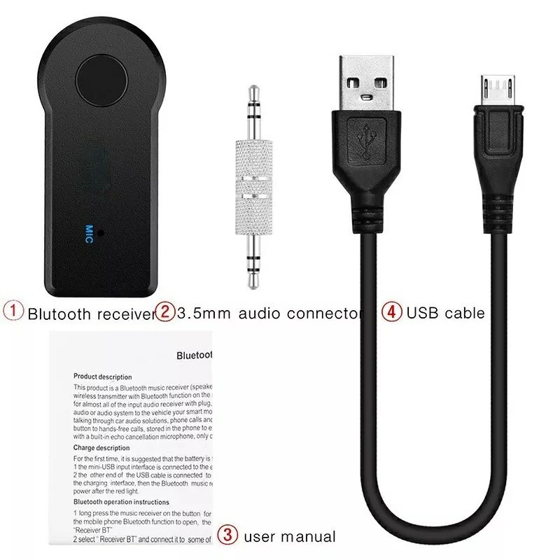 Adaptor Auto Cu Bluetooth/Auxiliar Si Mufă USB