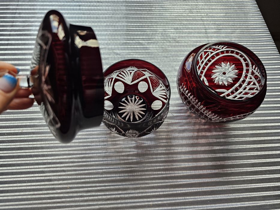 Кристална бонбониера и купичка