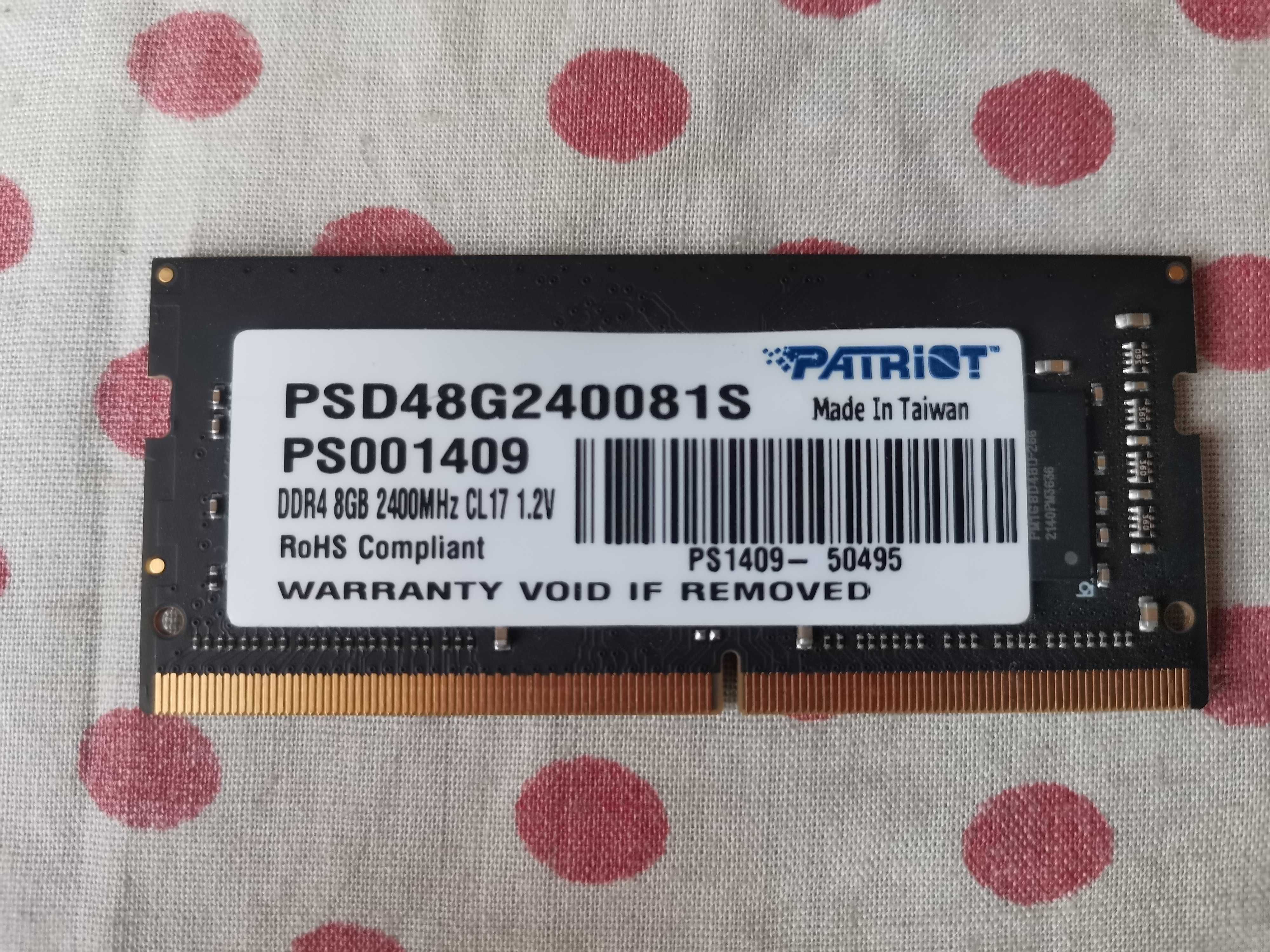 Memorie Ram Patriot 8GB ( 1 x 8 GB ) 2400Mhz DDR4 Laptop.