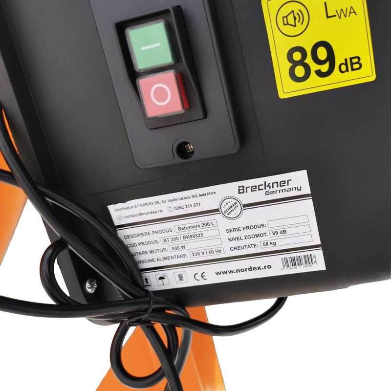 Betonieră 200L Breckner Germany – 800W Coroana Fontă TRANSPORT GRATUIT