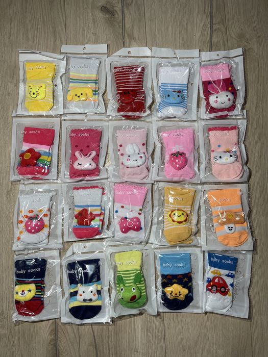 Разпродажба! Топли бебешки чорапи с 3D картинки