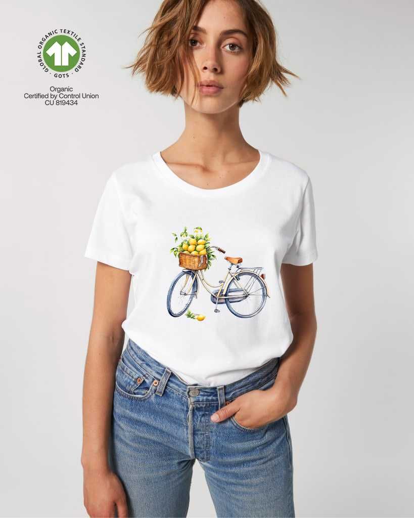 Дамски тениски с колело, лимони, цветя, слънчогледи