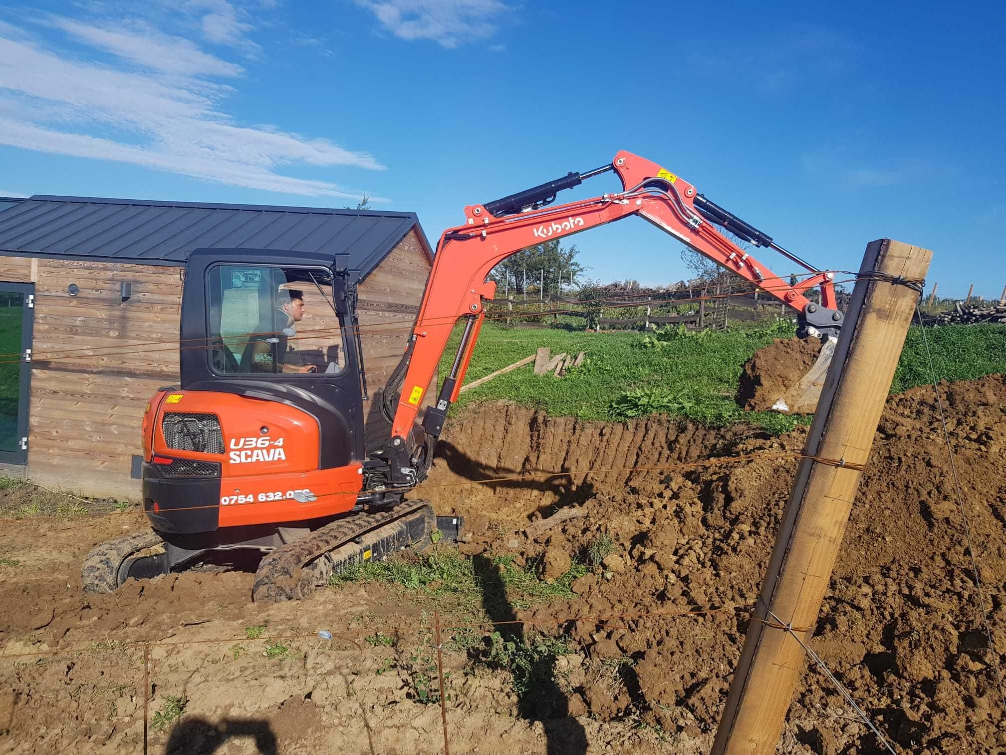 Sapaturi Santuri Nivelari Taluzari Terasari Inchiriere Mini excavator