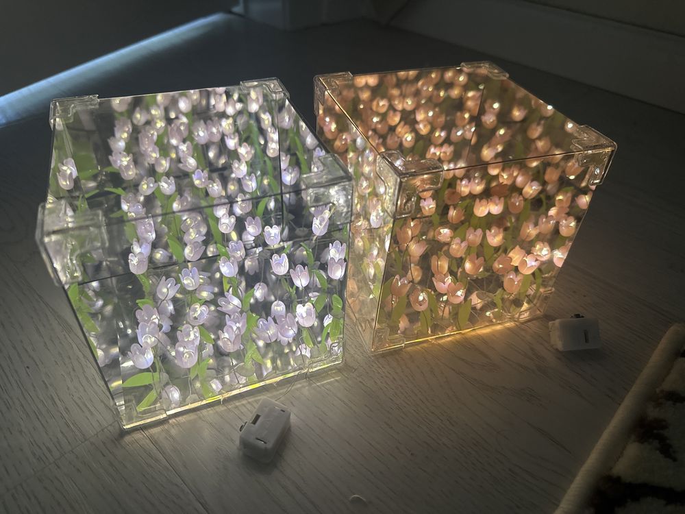 Бесконечные тюльпаны, светильник, ночник 3D