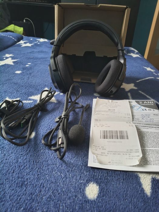 Casti Gaming Wireless Razer Barracuda X 2022 Negre, 7.1 Garantie 2026