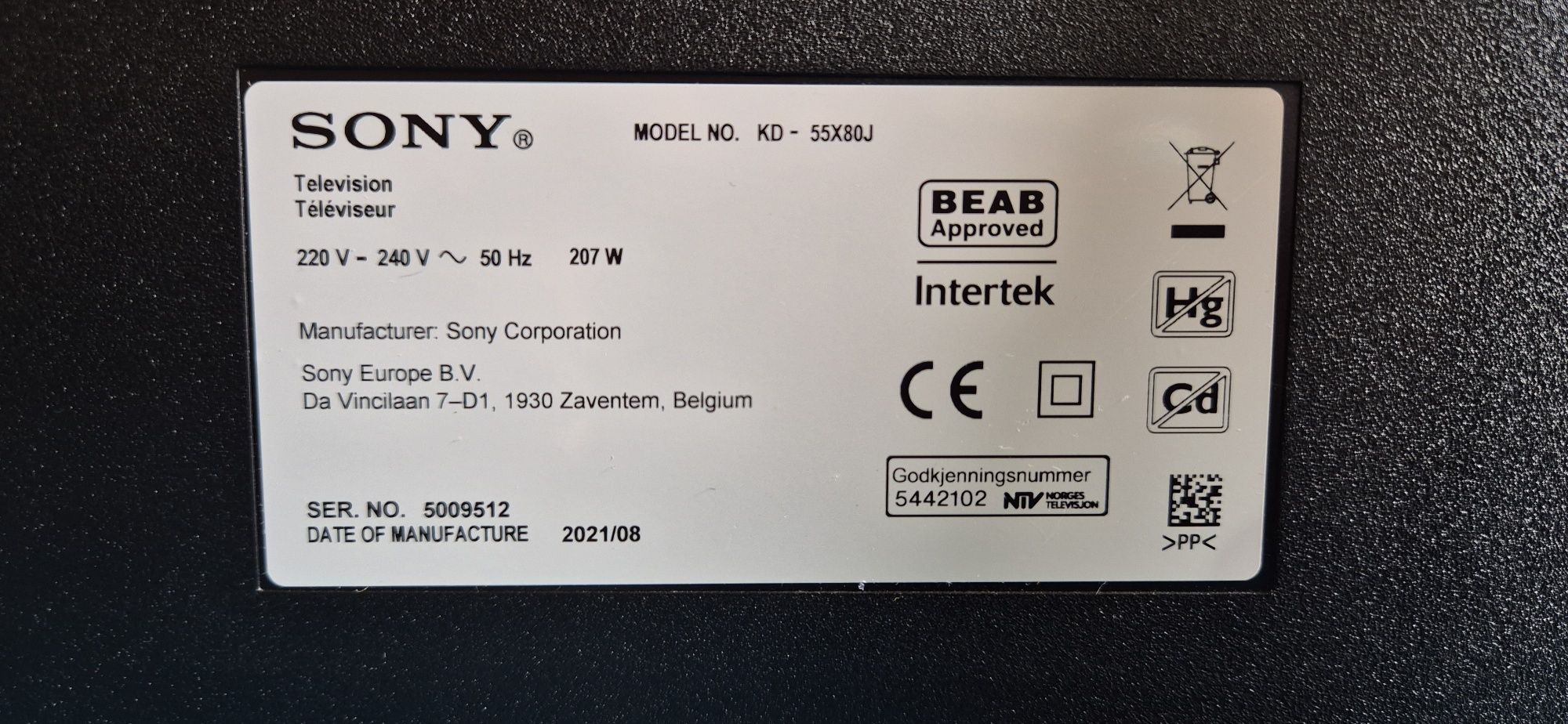 Sony KD-55X80J Google TV, Android, 4k, UltraHD, Smart, WiFi, LED