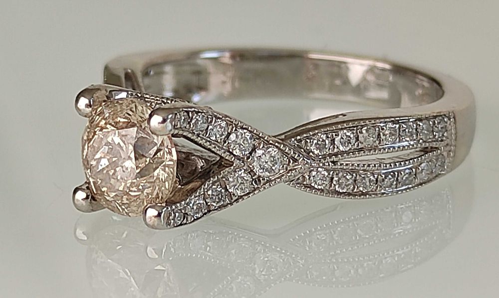 Inel logodna 14k cu diamante 1,40ct