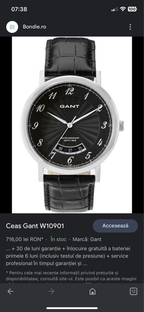 Ceas Gant W10901