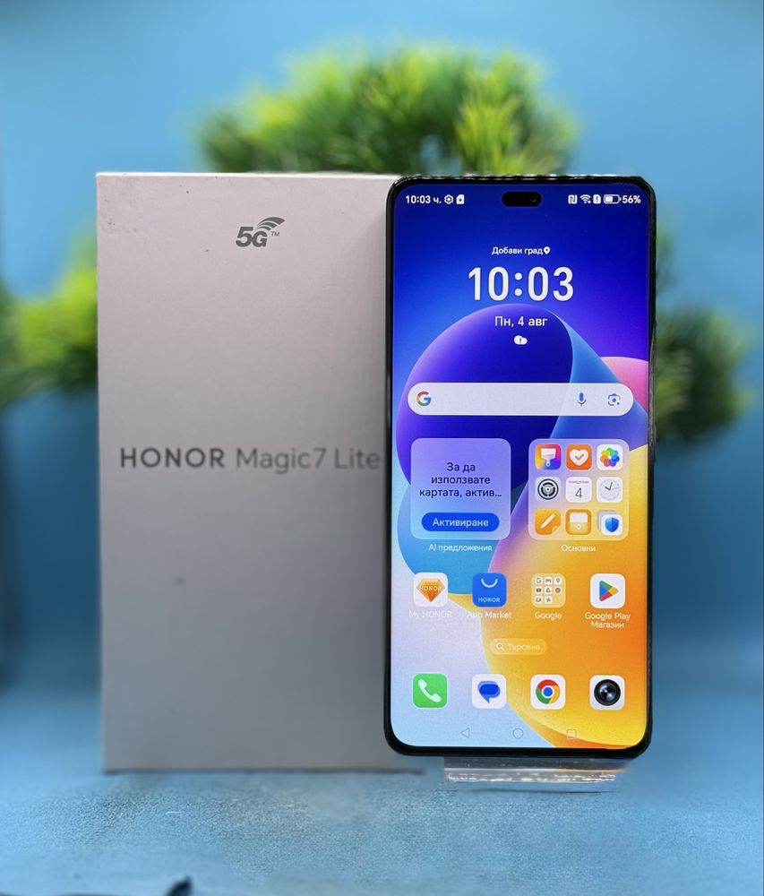 ГАРАНЦИОНЕН!!! HONOR Magic7 Lite, 8GB RAM, 256GB, Titanium Black