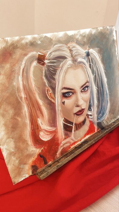 Портрет маслом на бумаге