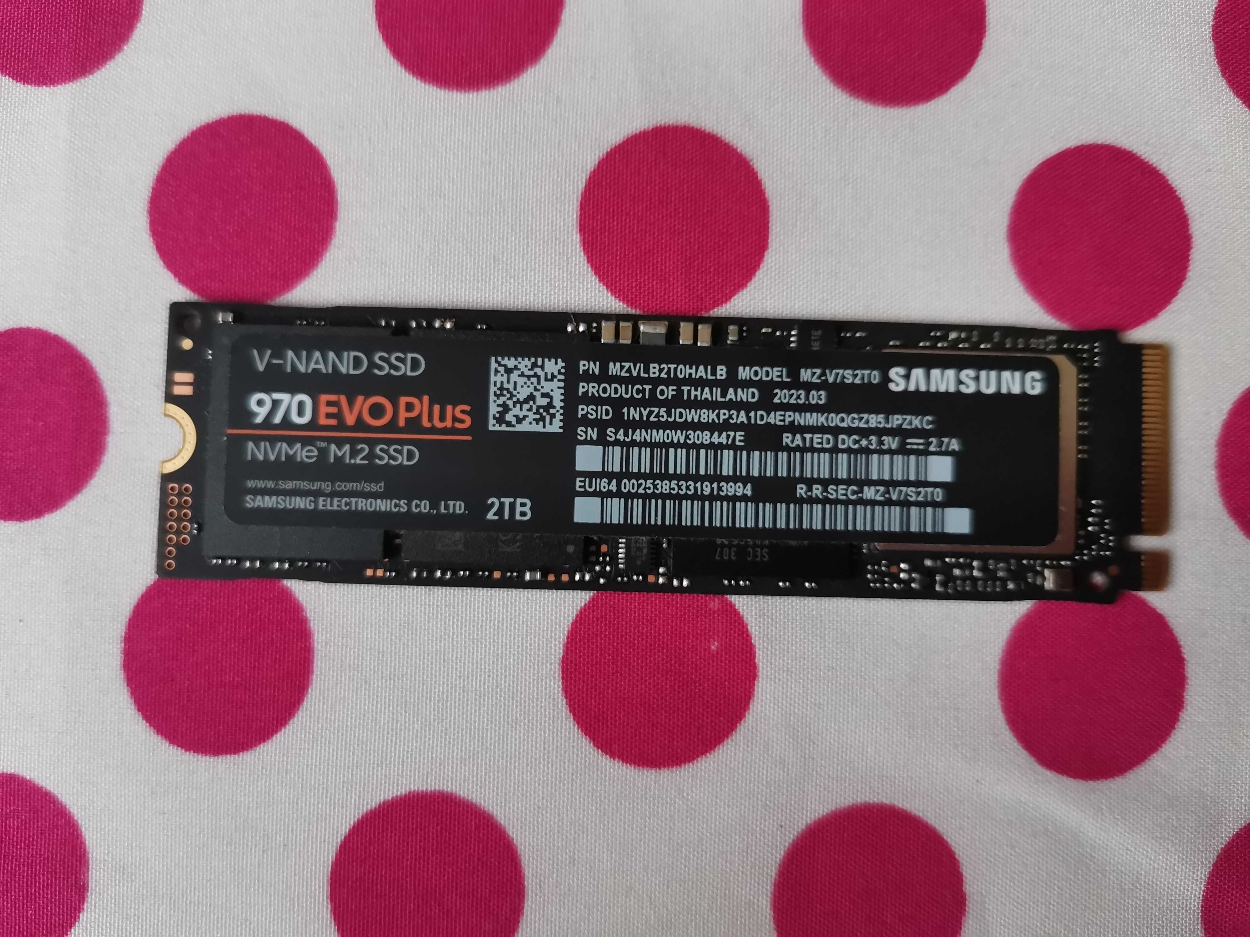 SSD Samsung 970 EVO Plus 2 TB PCI Express 3.0 NVMe, M.2, garantie.