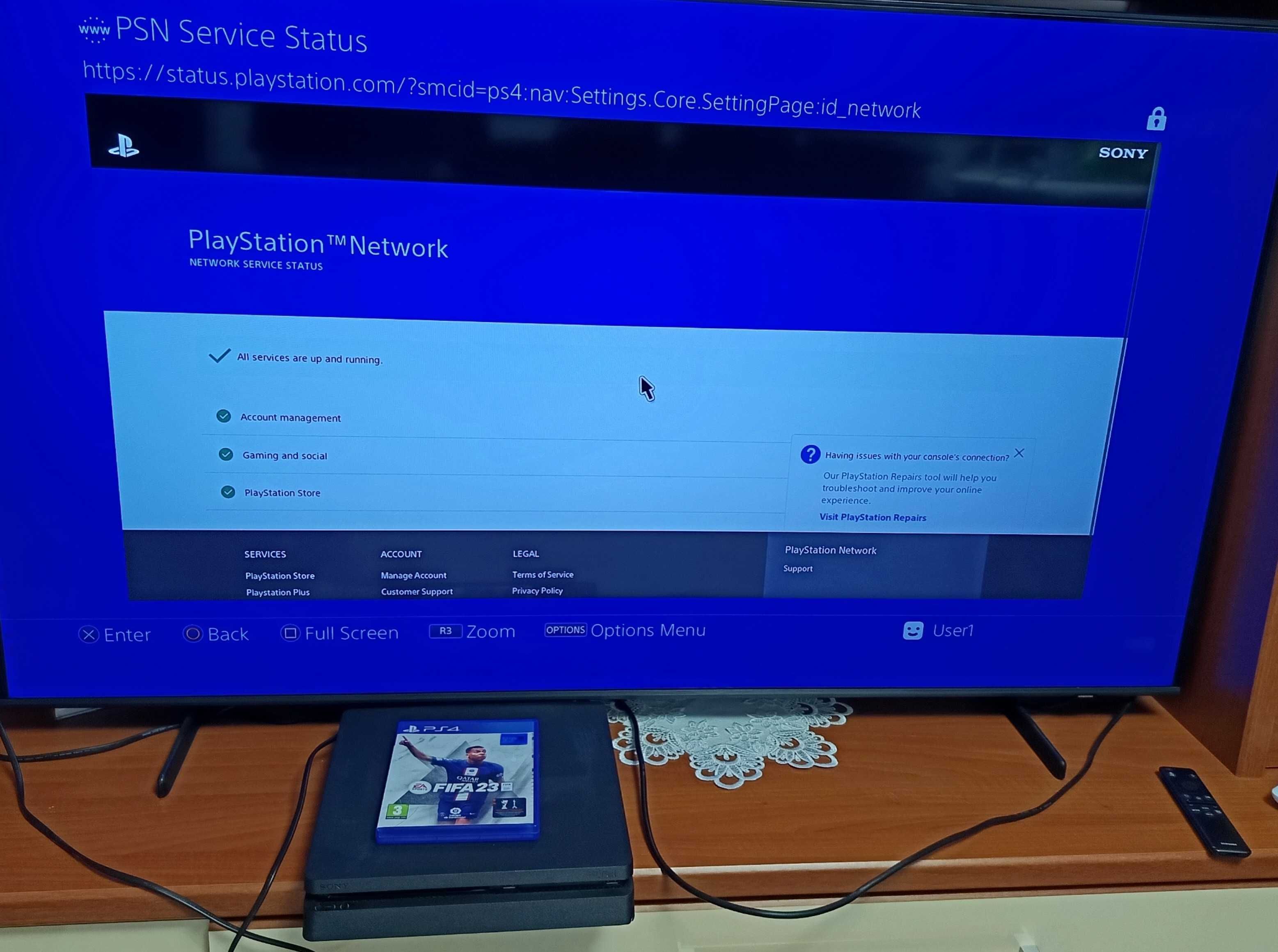 Consola Sony PlayStation 4 PS4 Slim500Gb Fifa23 impecabila completa