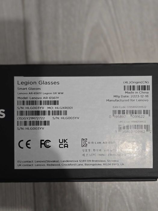 Ochelari VR Lenovo Smart Legion Glasses