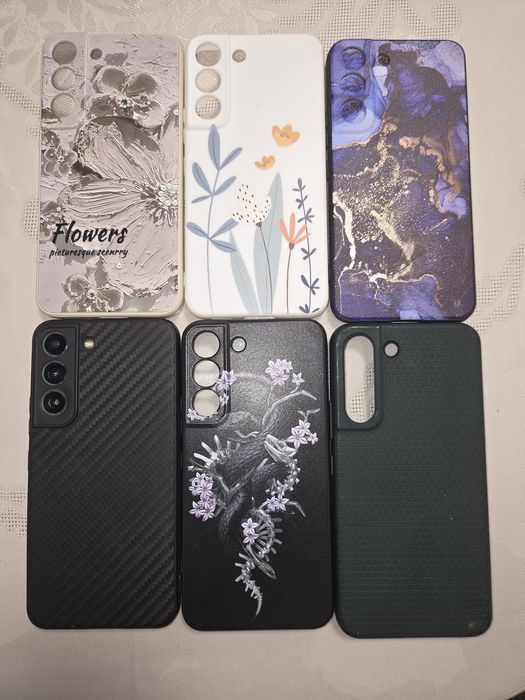 Samsung Galaxy S22 с протектор и 6 калъфа