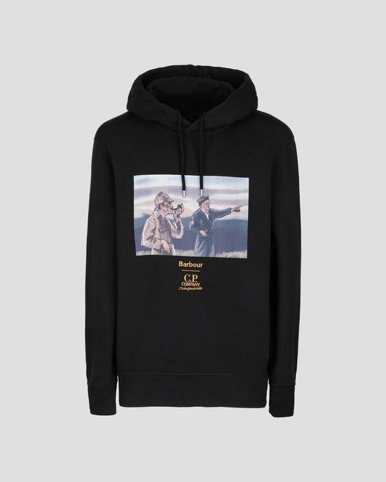 Barbour x C.P. Company Graphic Hoodie ОРИГИНАЛЕН мъжки суичър - М