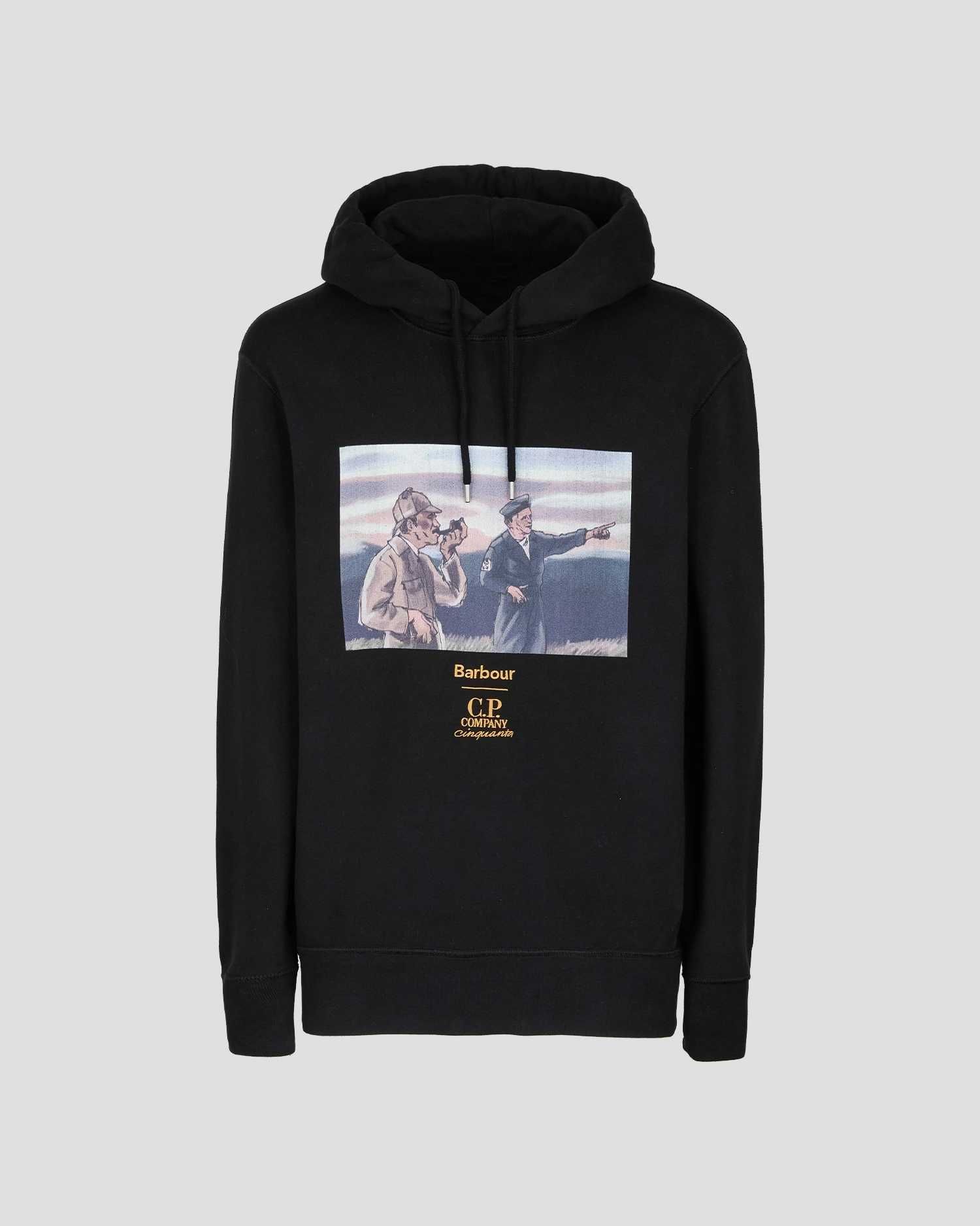 НОВ Barbour x C.P. Company Graphic Hoodie ОРИГИНАЛЕН мъжки суичър - М