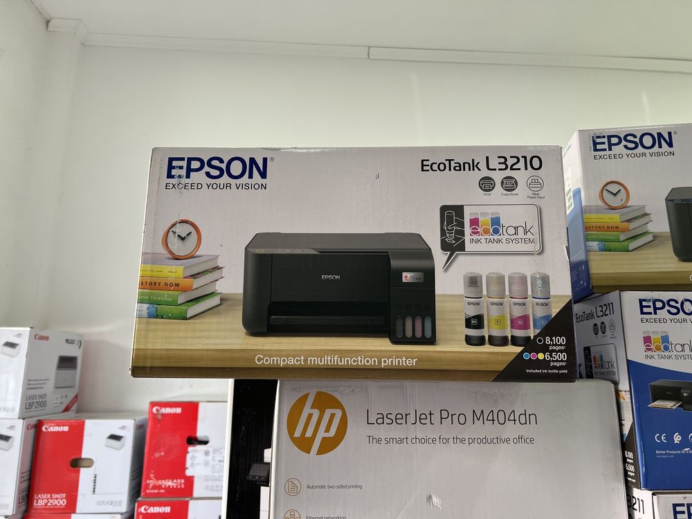 МФУ Epson Eco Tank L3210 A4 цветной струйный, черный