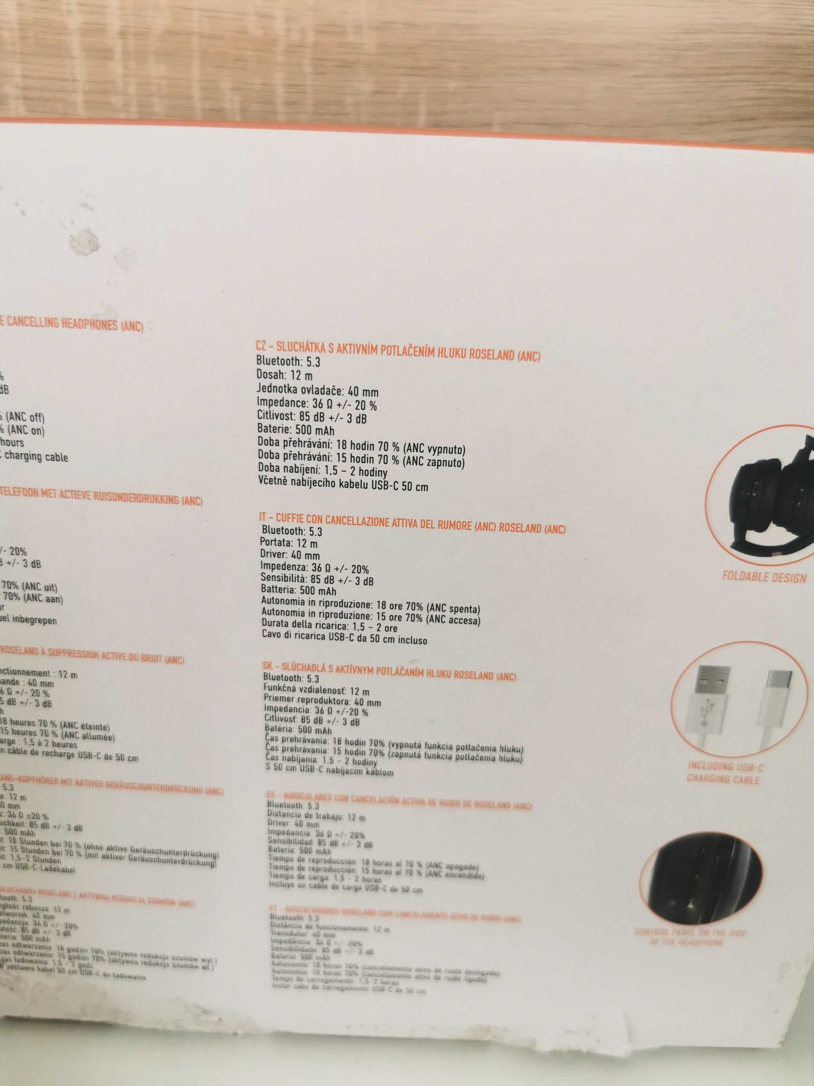 Căști Roseland cu bluetooth 5.3