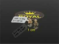 Bijuteria Royal CB : Cercei copil aur 14k 0,59 grame