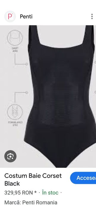 Costum de baie PENTI stil corset