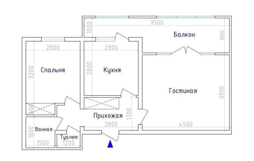 Shayxontoxur Gunchada 2/5/9/65 2*3qilingan  2 balkon 2*/6 srochniy