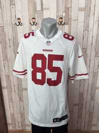 Tee tricou T-Shirt Nike NFL 49ers "Davis" number 85 alb poliester