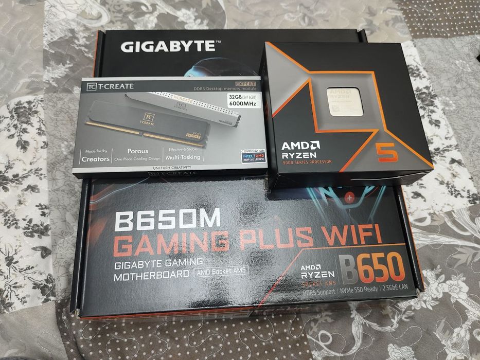 Ryzen 9600x gigabyte b650 gaming x 32 bg ddr5 6000Mhz CL30