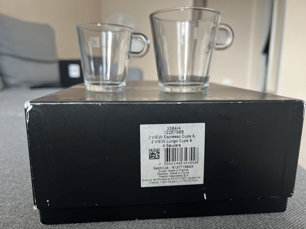 Набор кружек с тарелочками для кофе от Nespresso