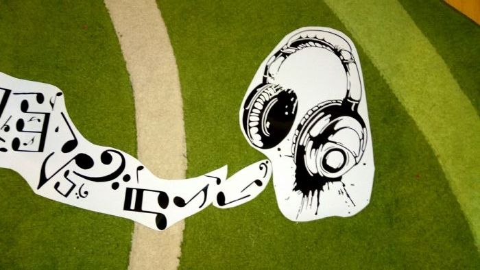 Wallsticker autocolant Headset