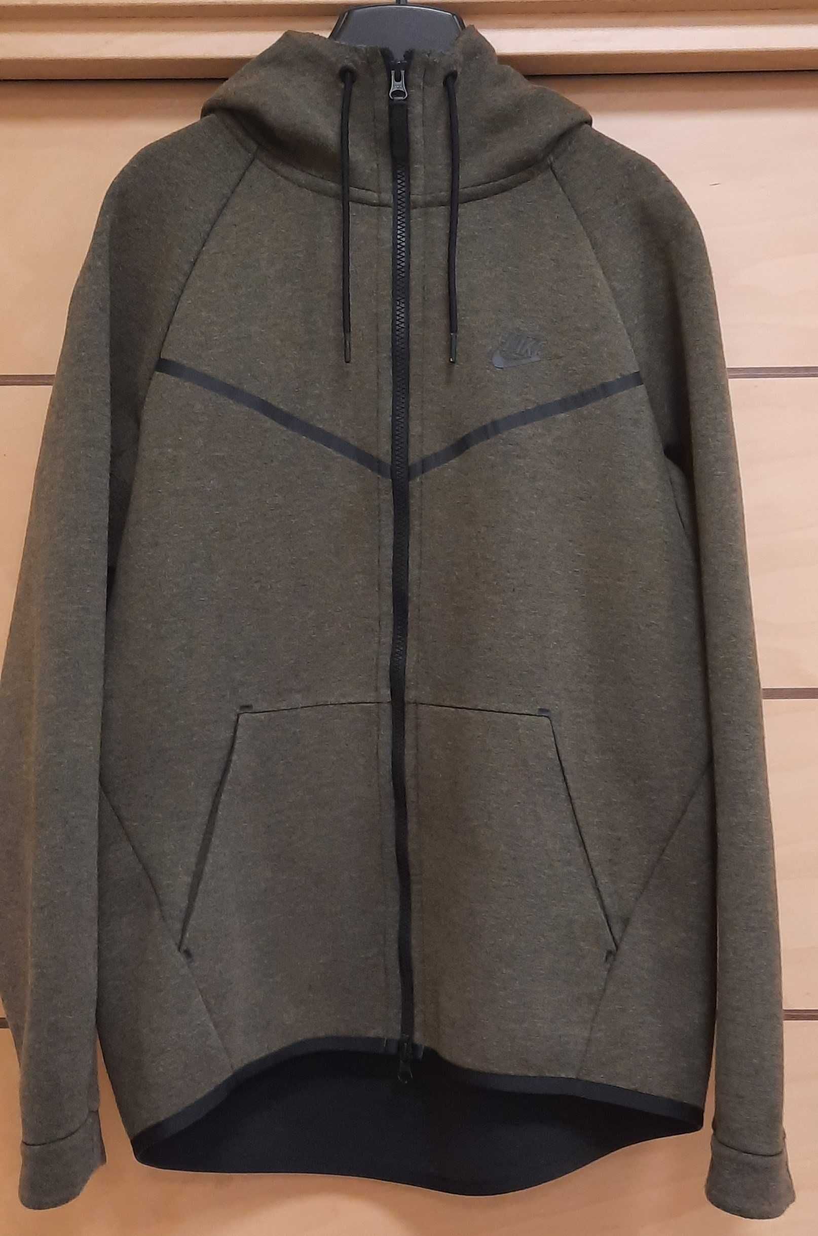 Nike Tch Flc Wr Hoodie Fz Olive-Като Ново