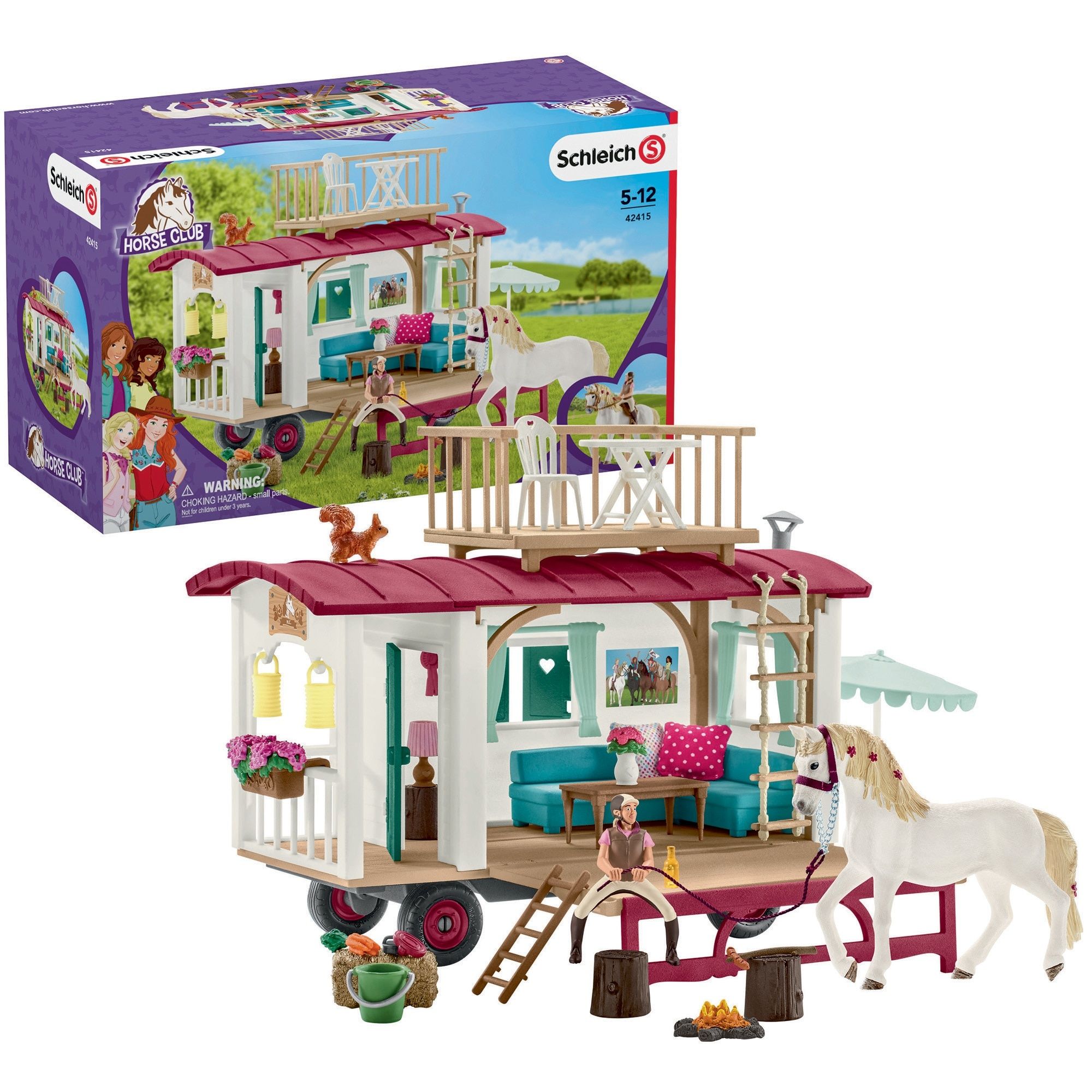 Каравана с фигурки и коне Schleich Horse Club