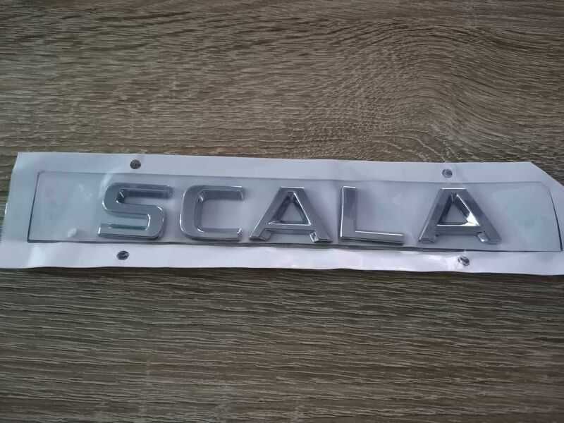 Skoda Scala Шкода Скала сребрист надпис