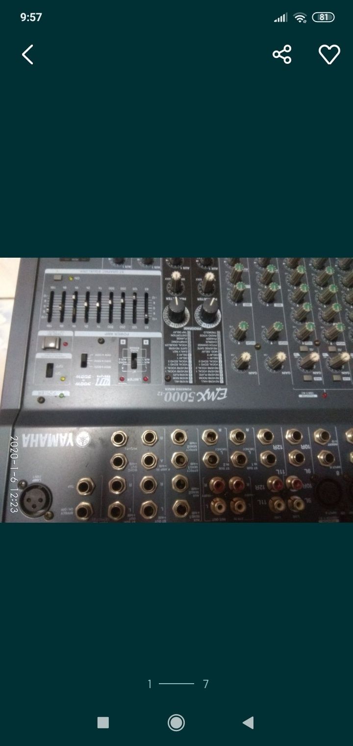Mixer Yamaha cu amplificare 2x500w