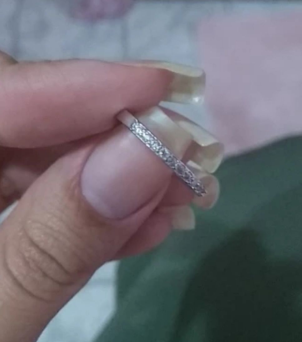 Inel de logodna placat cu argint 925, cristale Zirconiu,