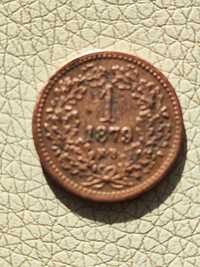O monedă rară,1 Magyar Kiralyi valto penz 1879