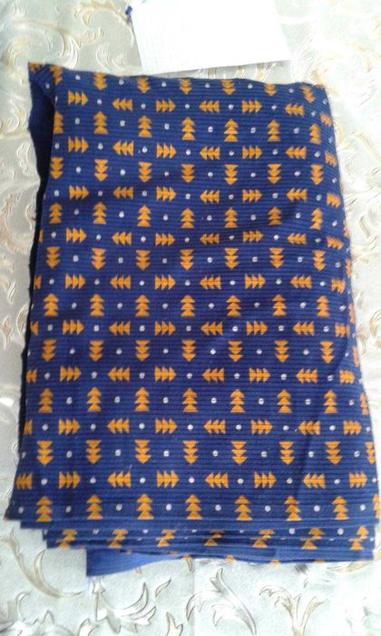 Ткань вельвет синий