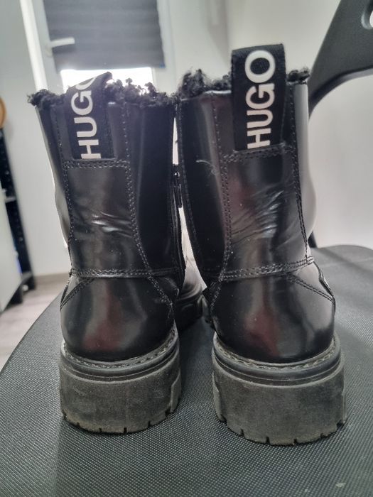 Ghete Hugo negre imblănite