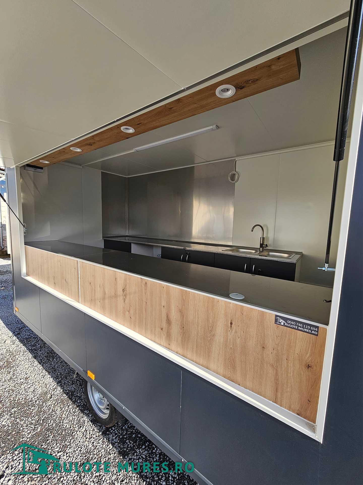 Rulota comerciala,FAST FOOD,FOOD TRUCK ! 4m-1350 kg!PE STOC!