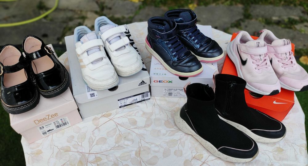 Детски обувки 33, 34 номер Nike, Geox, Adidas, Dee zee, Zara, Skechers