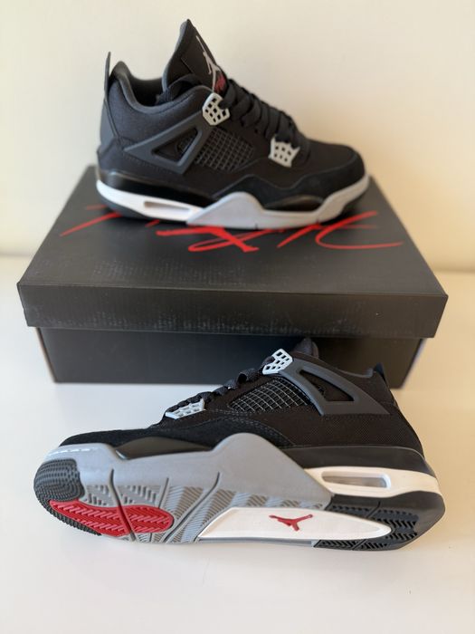 Air Jordan 4 Retro Black Canvas Full Box