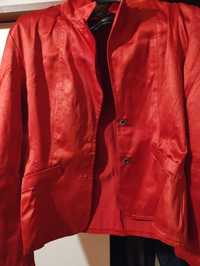 Червено дамско сатенено сако
