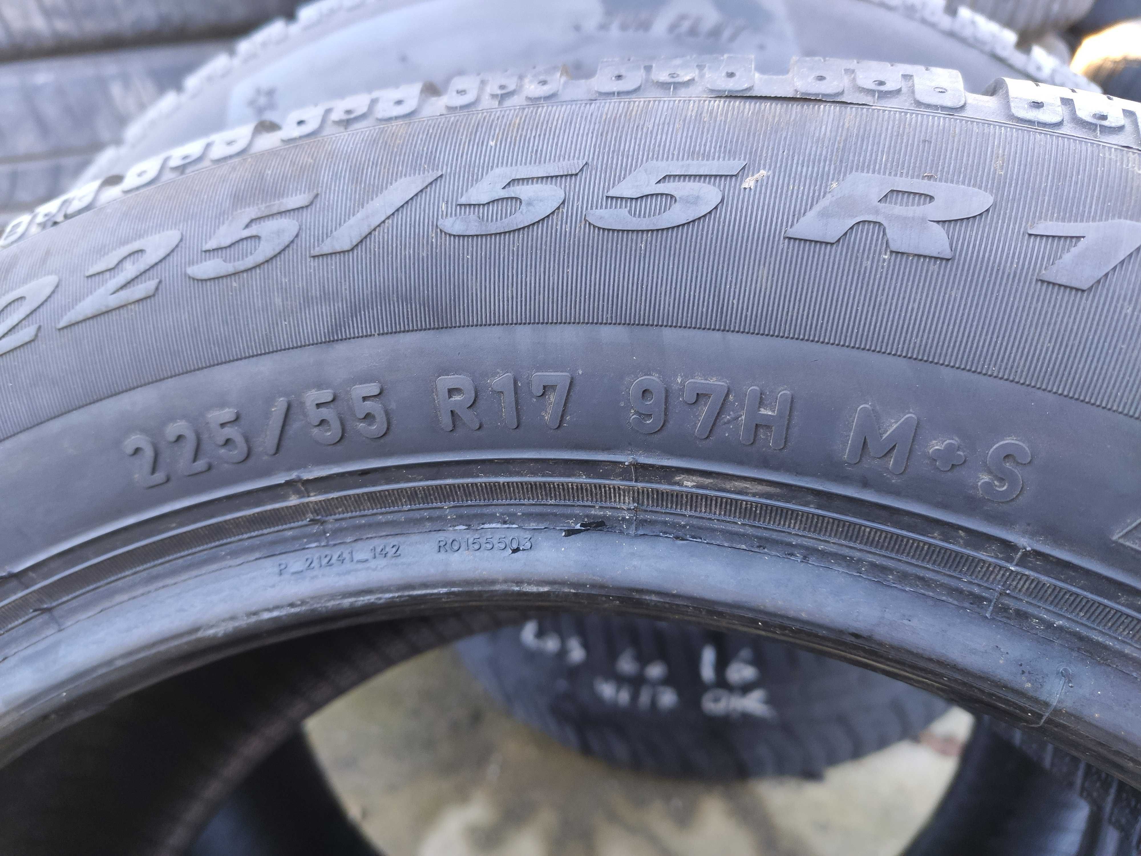 2бр Почти Нови Зимни Гуми 225 55 17 - Pirelli Runflat - DOT 2019