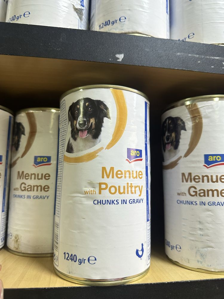 Conserve hrană pentru câini – Doar 5 lei/buc (1240g)!